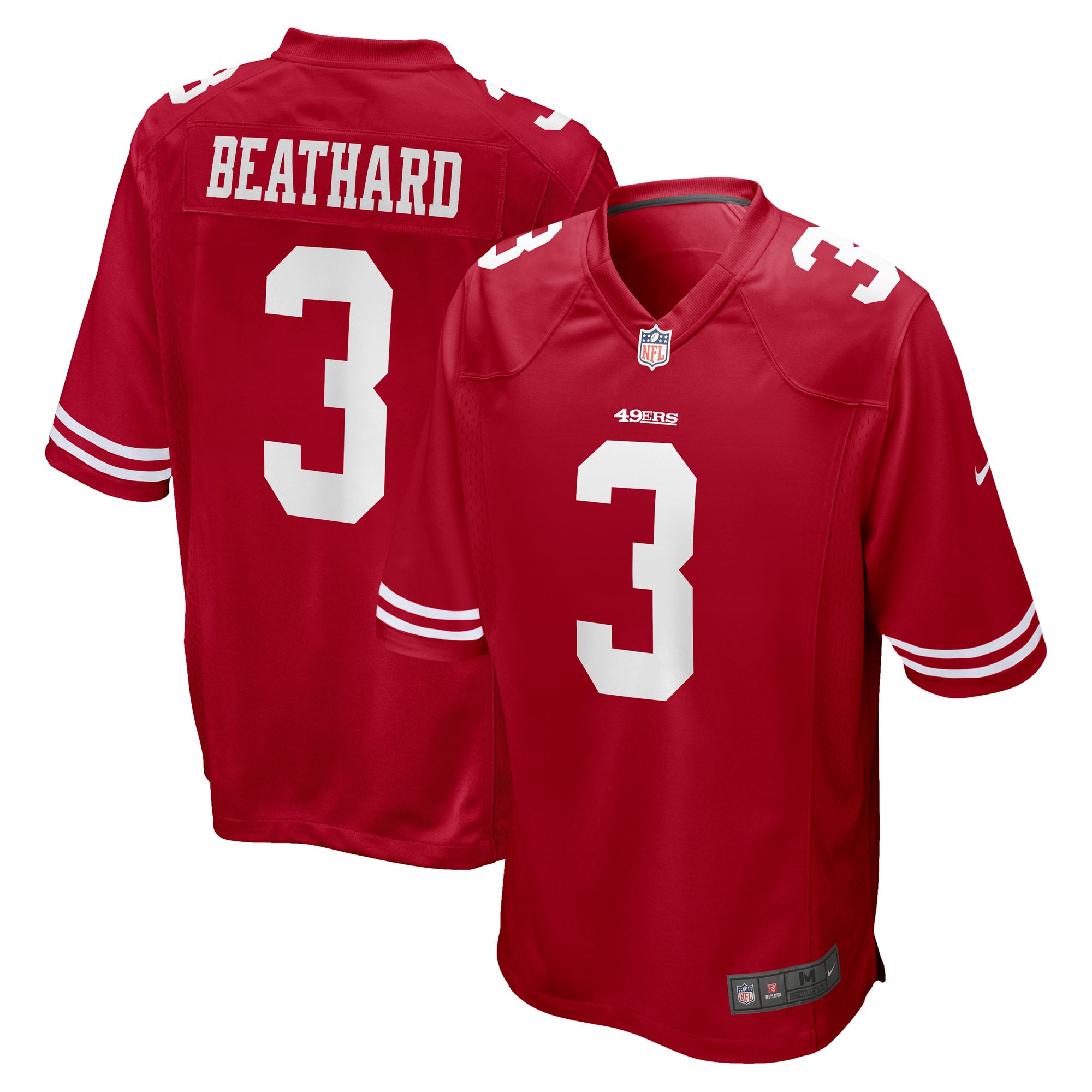 Men San Francisco 49ers #3 C.J. Beathard Nike Scarlet Game Player NFL Jersey->san francisco 49ers->NFL Jersey